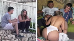 Jouer La sinuosa MILF colombiana si gode un duro trio DP con due famosi studi